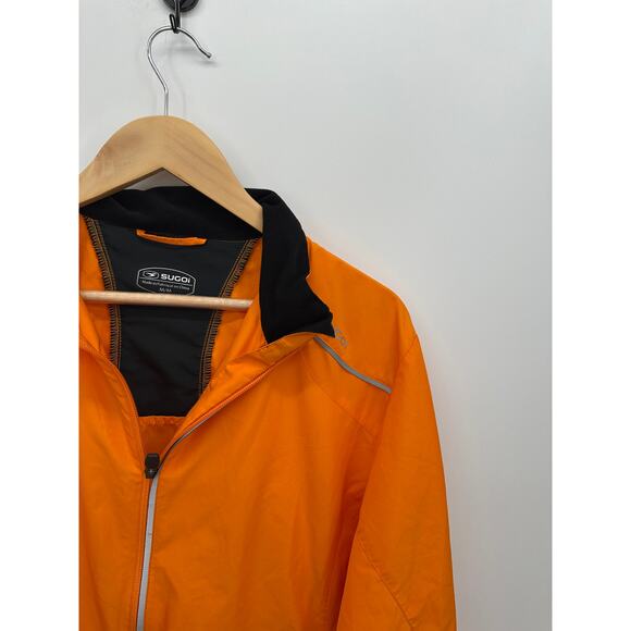 Sugoi Mens Orange Zap Jacket Size M Cycling Windbreaker Outdoors Rain Repellent - Picture 4 of 11